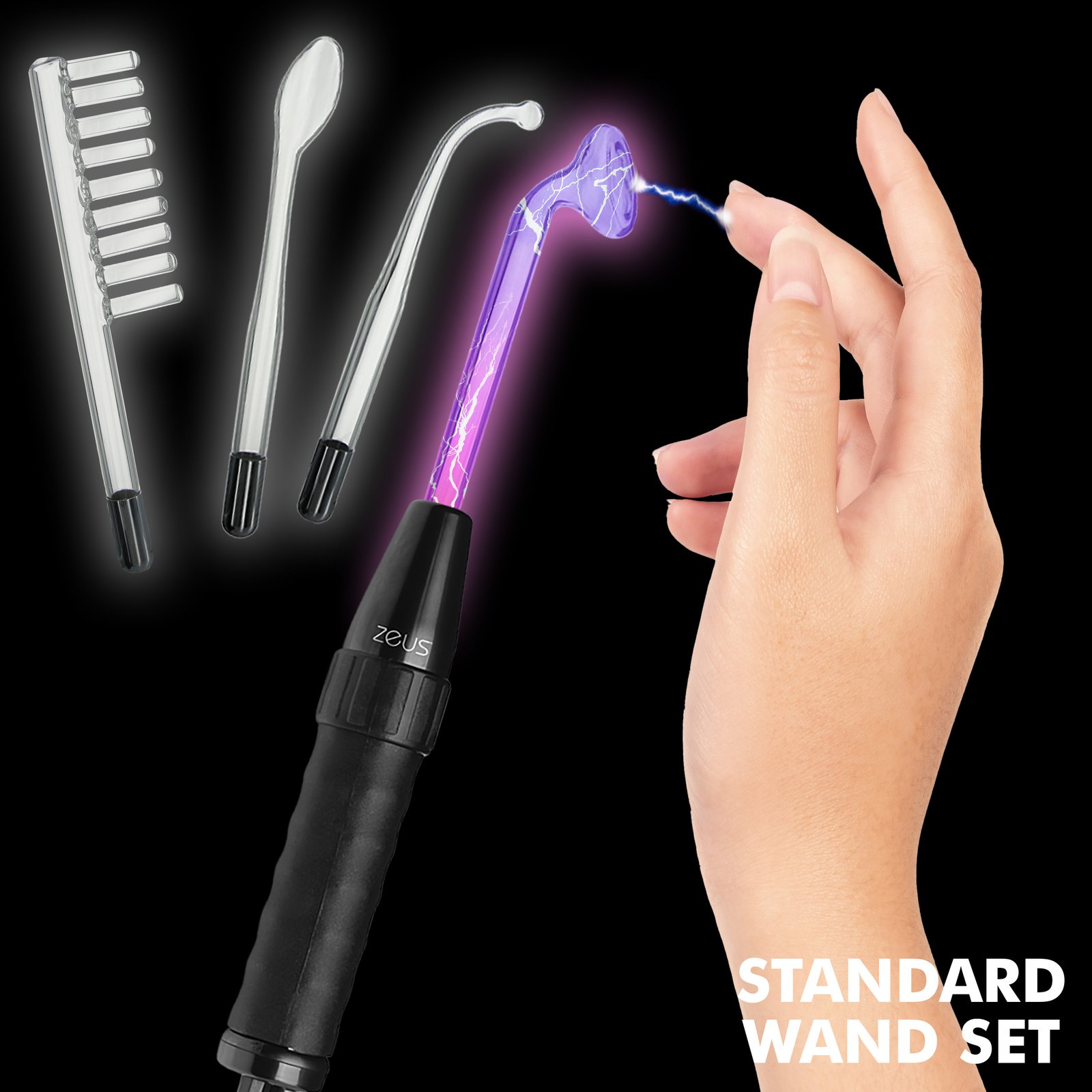 AD357-Female-Model-003 AD357 Zeus Deluxe Edition Twilight Violet Wand Kit