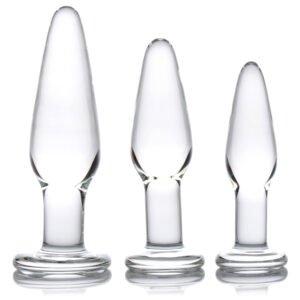 AE599 Dosha 3 Piece Glass Anal Plug Kit