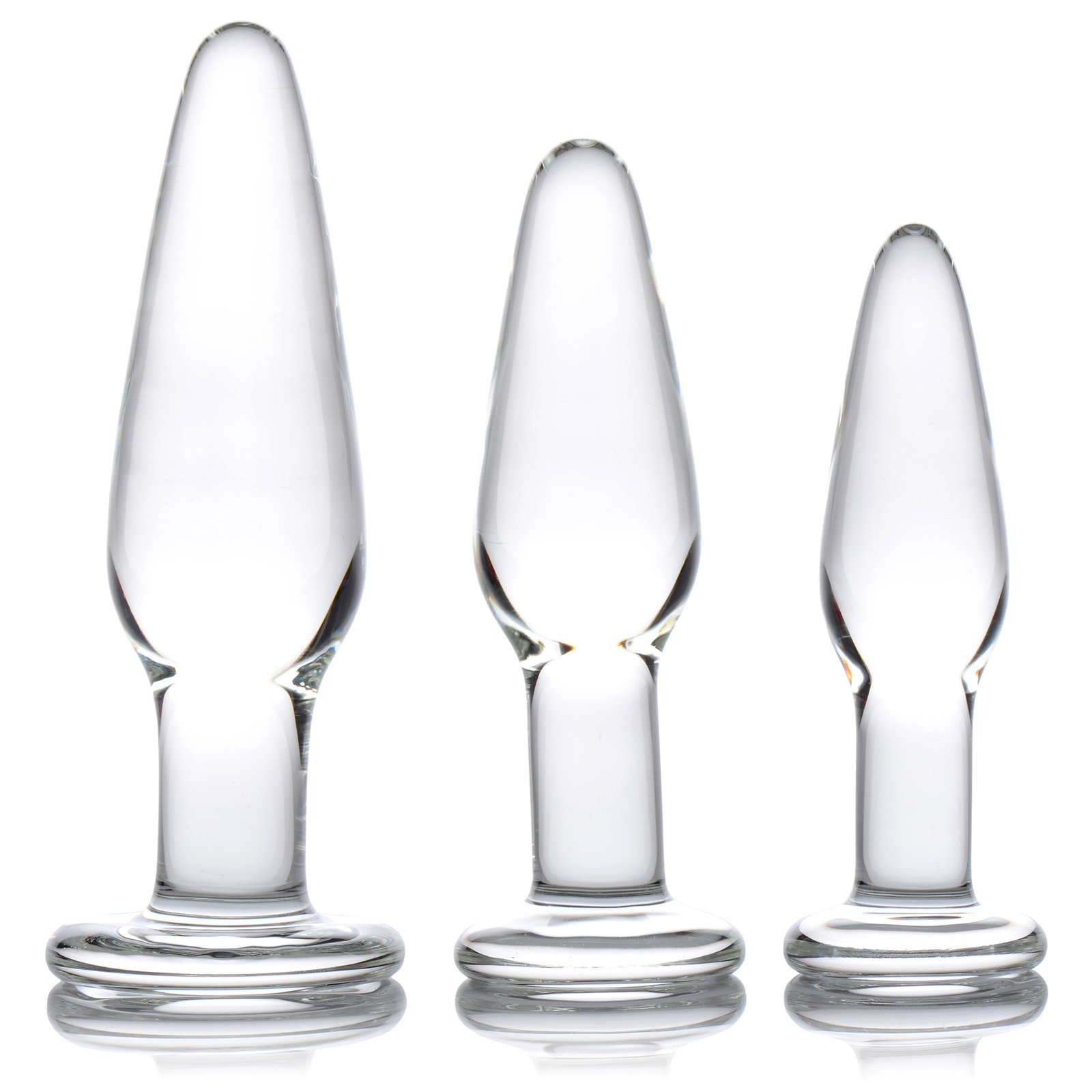 AE599_main AE599 Dosha 3 Piece Glass Anal Plug Kit