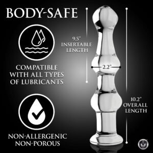 AF180 Mammoth 3 Bumps Glass Dildo