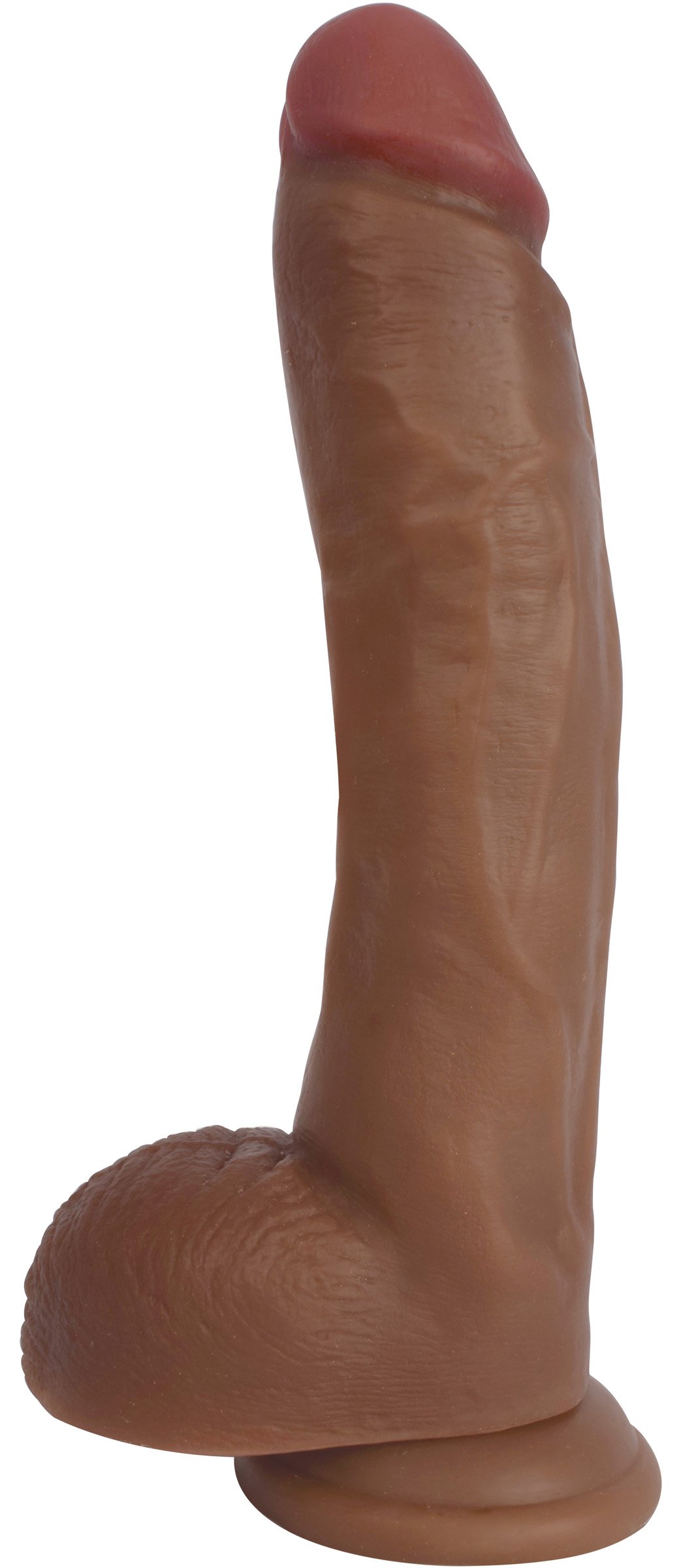 AG481-9-1 CN-09-0620-12 Jock Dark Bareskin Dildo with Balls - 9 Inch