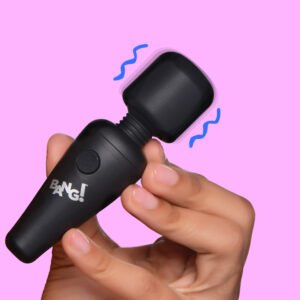 AG786-Black 10X Ultra Powerful Silicone Mini Wand - Black
