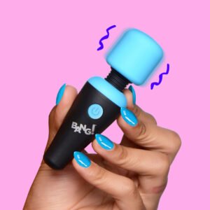 AG786-Blue 10X Ultra Powerful Silicone Mini Wand - Blue