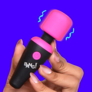 AG786-Pink 10X Ultra Powerful Silicone Mini Wand - Pink