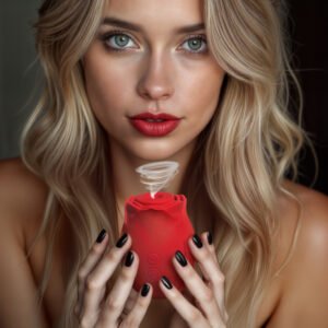 AH105 Mystic Rose Sucking and Vibrating Silicone Rose