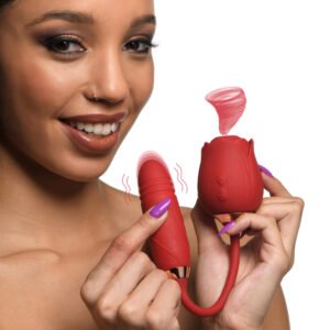 AH147 10X Romping Rose Suction and Thrusting Vibrator