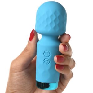 AH205-Blue 10X Mini Silicone Wand - Blue