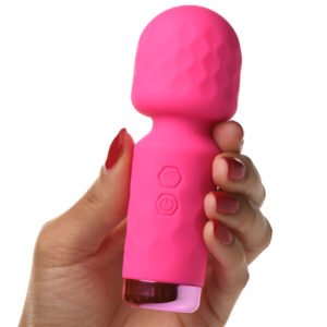 AH205-Pink 10X Mini Silicone Wand - Pink