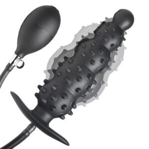 AH219 Ass Puffer Nubbed Inflatable Silicone Anal Plug