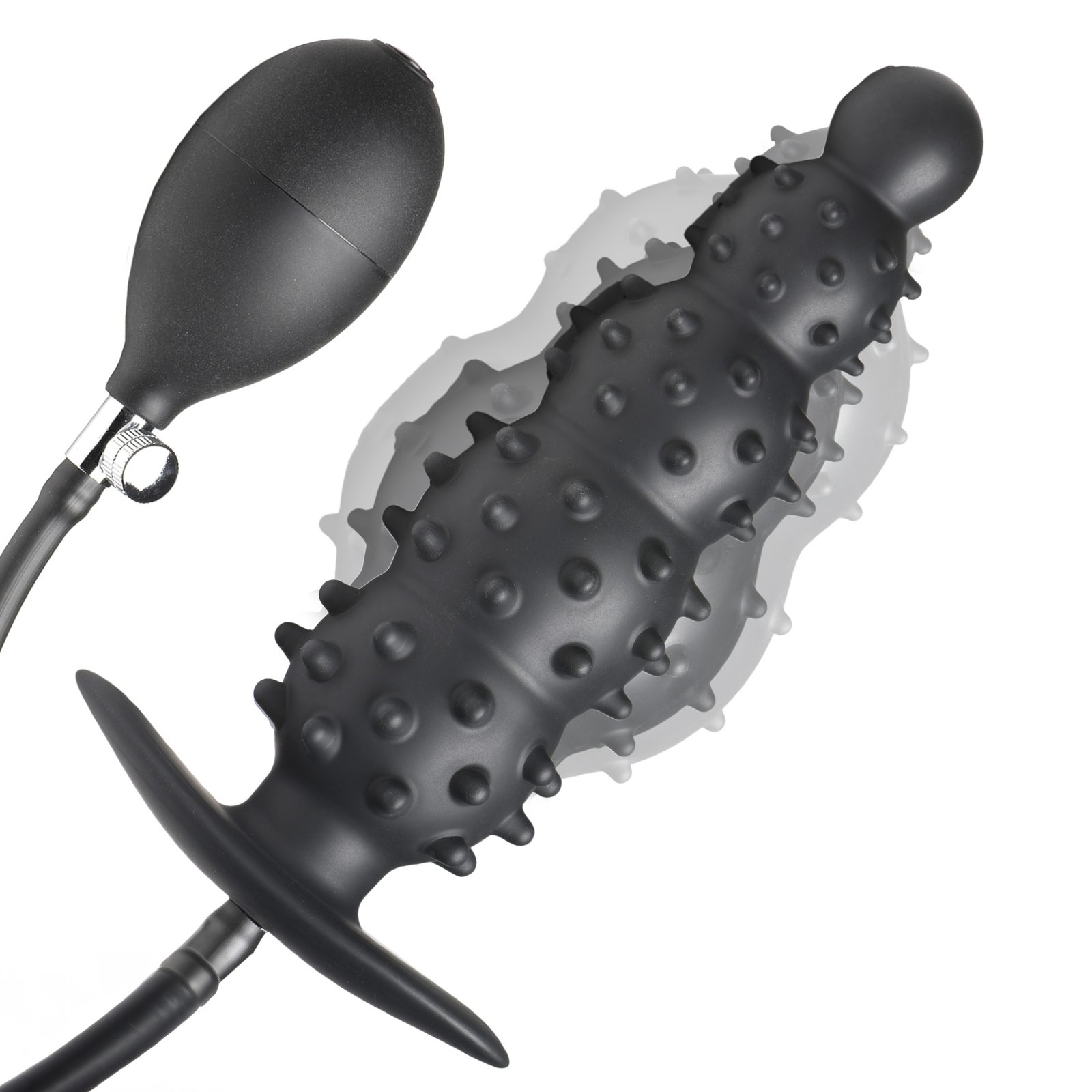 AH219_MAIN AH219 Ass Puffer Nubbed Inflatable Silicone Anal Plug
