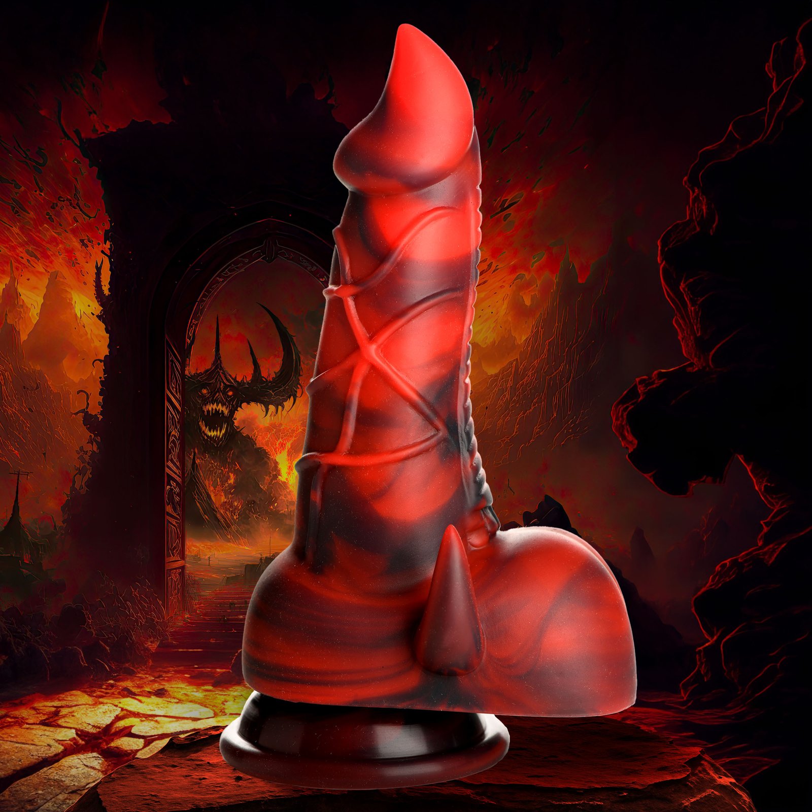 AH266_STD-MAIN-v2 AH266 Horny Devil Demon Silicone Dildo