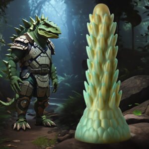 AH294 Stegosaurus Spiky Reptile Silicone Dildo