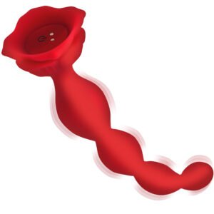 AH314 9X Beaded Bloom Silicone Rose Vibrator