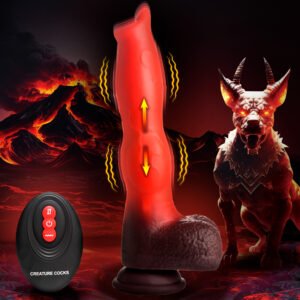 AH329 Ramming Hound Thrusting & Vibrating Silicone Dildo