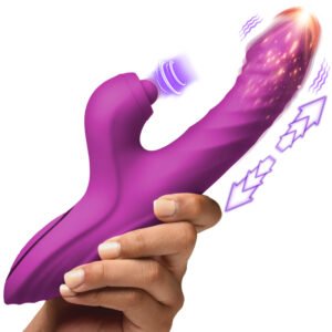 AH370 Bumping Bunny Thrusting & Pulsing Silicone Rabbit Vibrator