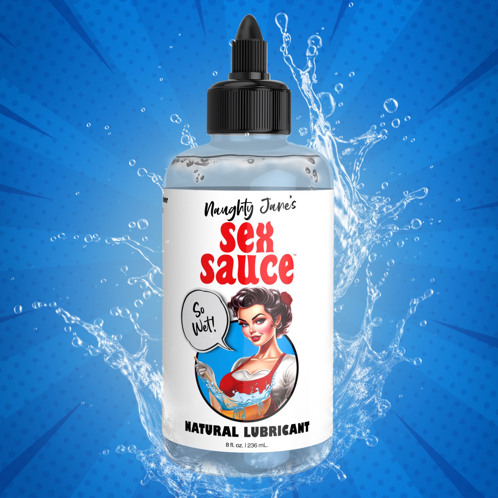 AH396_STD-MAIN_06 AH396-8oz Naughty Jane's Sex Sauce Natural Lubricant - 8oz