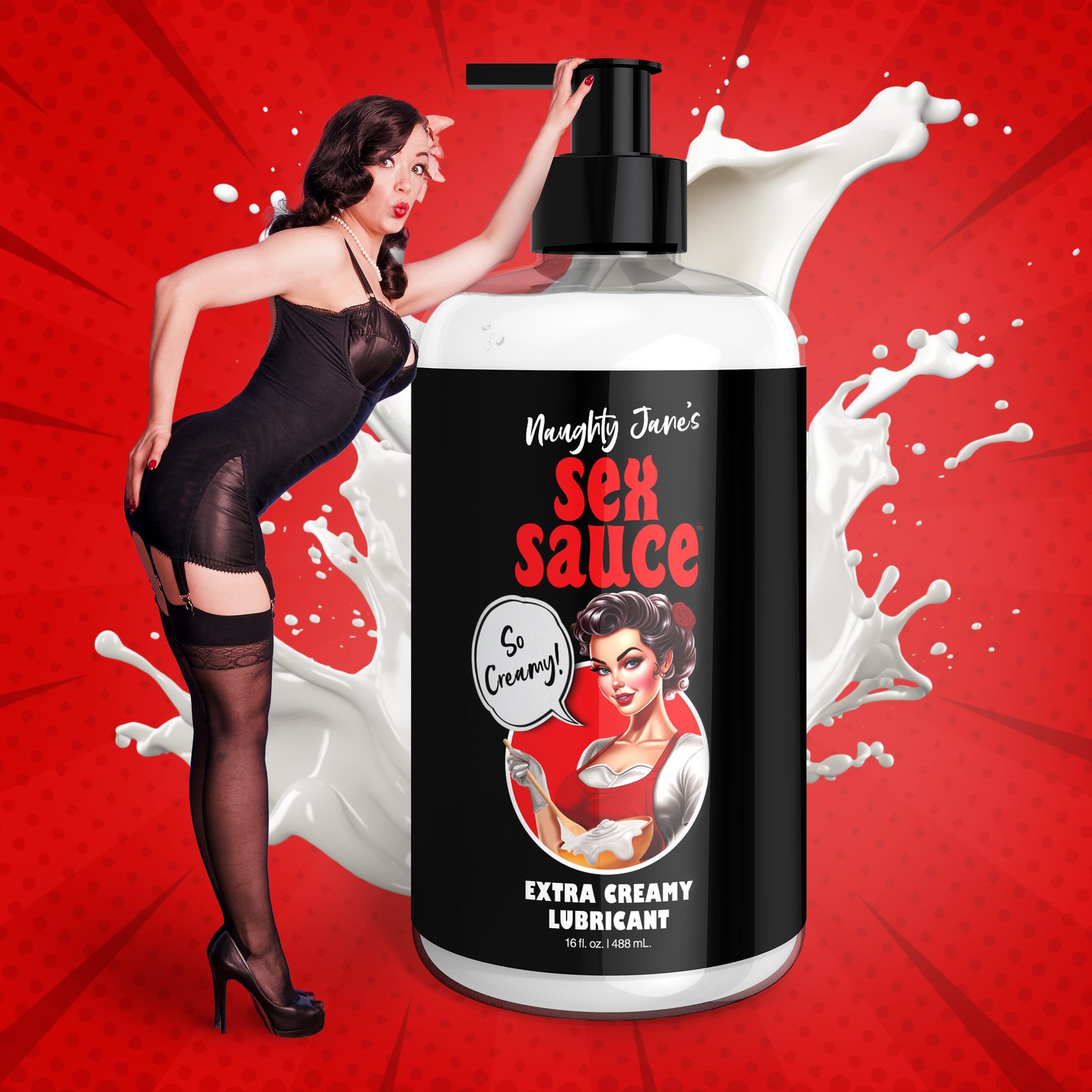 AH397-16oz_STD-MAIN_05 AH397-16oz Naughty Jane's Sex Sauce Extra Creamy Lubricant - 16oz