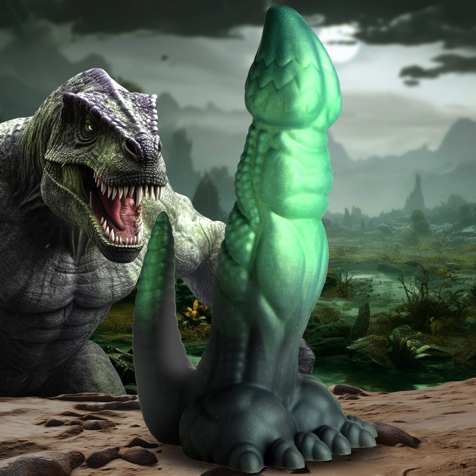 AH402_STD-MAIN AH402 Dickosaur Dinosaur Silicone Dildo