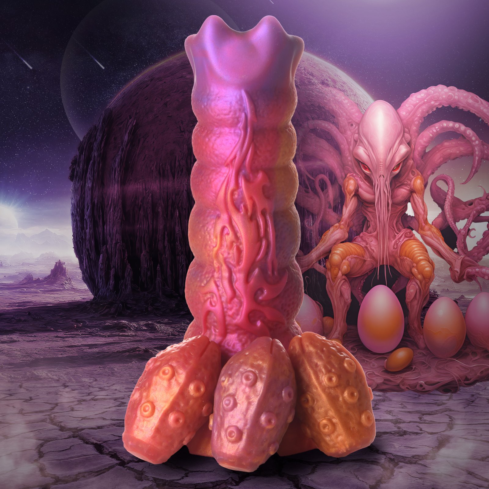 AH408_STD-MAIN AH408 Nymphoid Ovipositor Silicone Dildo