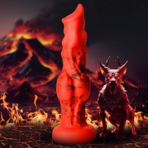 AH414-Small Fire Hound Silicone Dildo - Small
