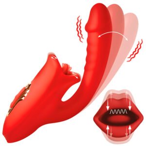 AH420 Deep Kiss Silicone Licking Rabbit Vibrator