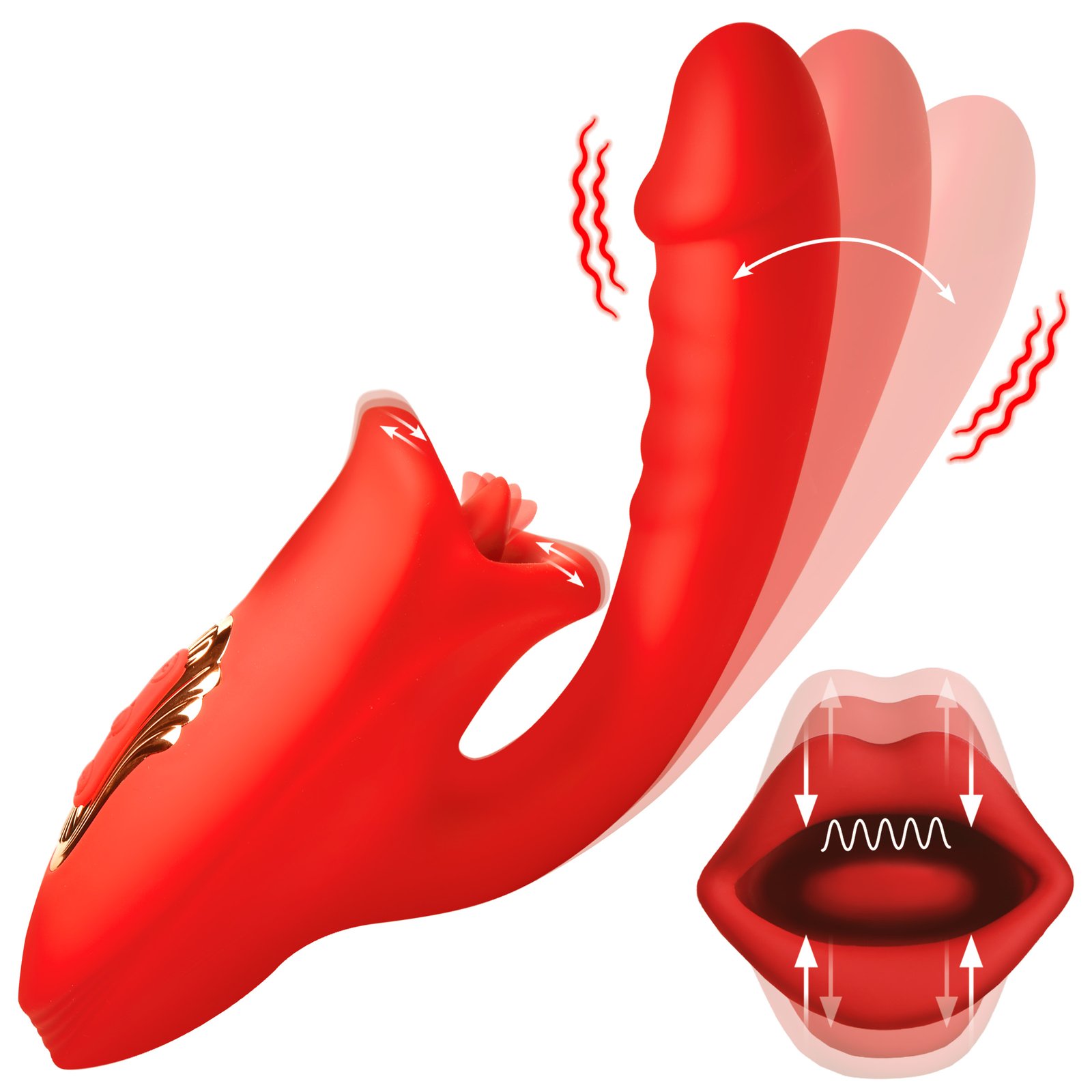 AH420_AMZN-MAIN AH420 Deep Kiss Silicone Licking Rabbit Vibrator