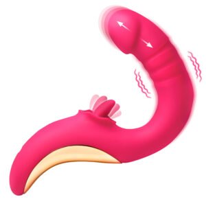 AH437 Tease and Please Thrusting and Licking Vibrator