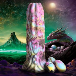 AH442 Dragon Spawn Ovipositor Silicone Dildo with Eggs