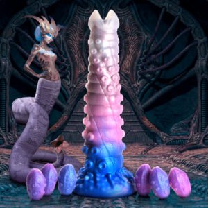 AH443 Tenta-Queen Ovipositor Silicone Dildo with Eggs