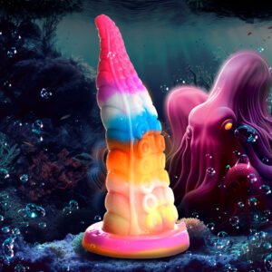 AH444 Luminoctopus Glow-In-The-Dark Tentacle Silicone Dildo