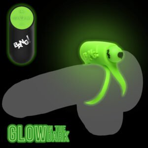 AH460 Glow-in-the-Dark Silicone Vibrating Cock Ring