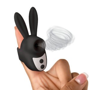 AH465-Black Sucky Bunny Clit Stimulator - Black