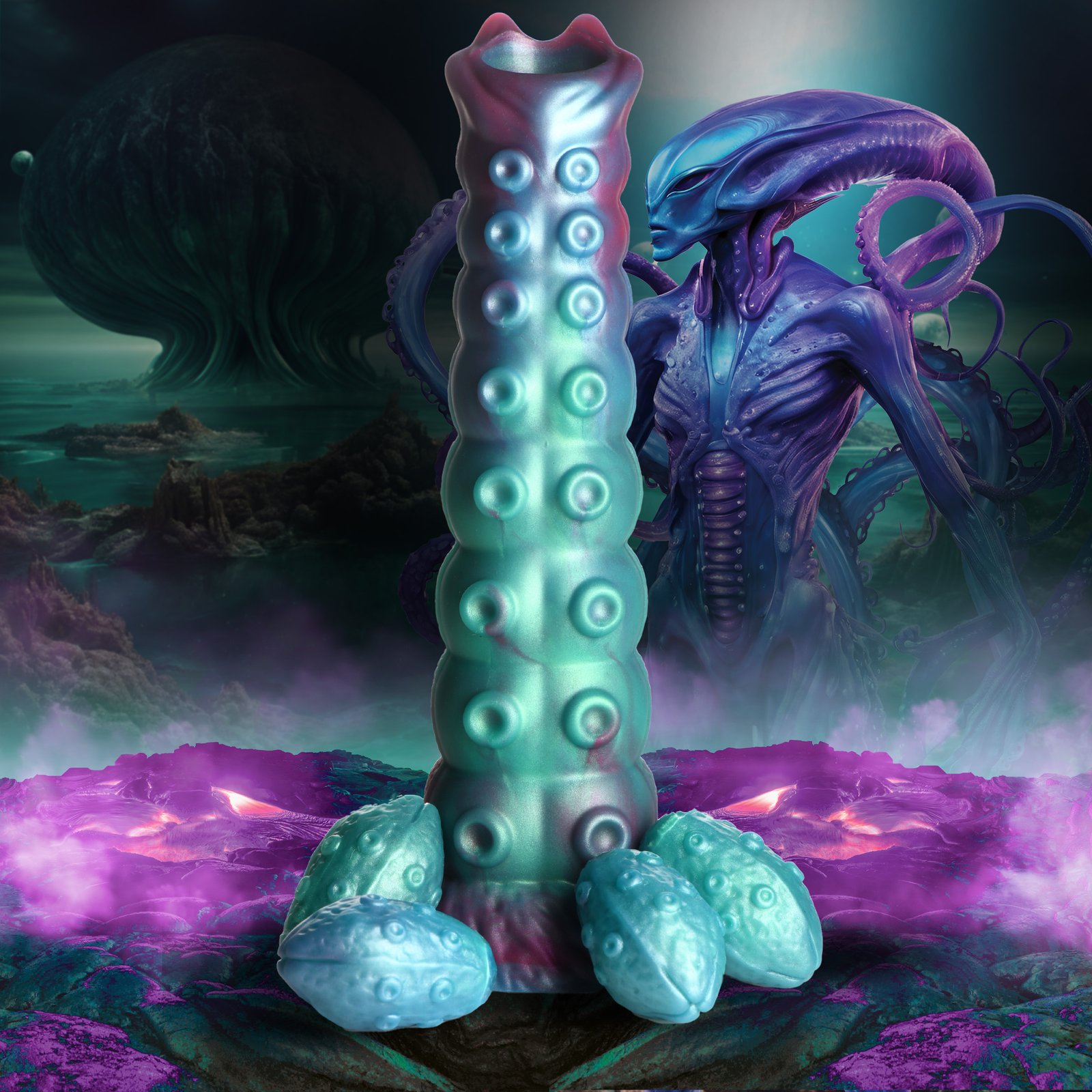 AH481_STD-MAIN AH481 Galactic Breeder Ovipositor Silicone Dildo
