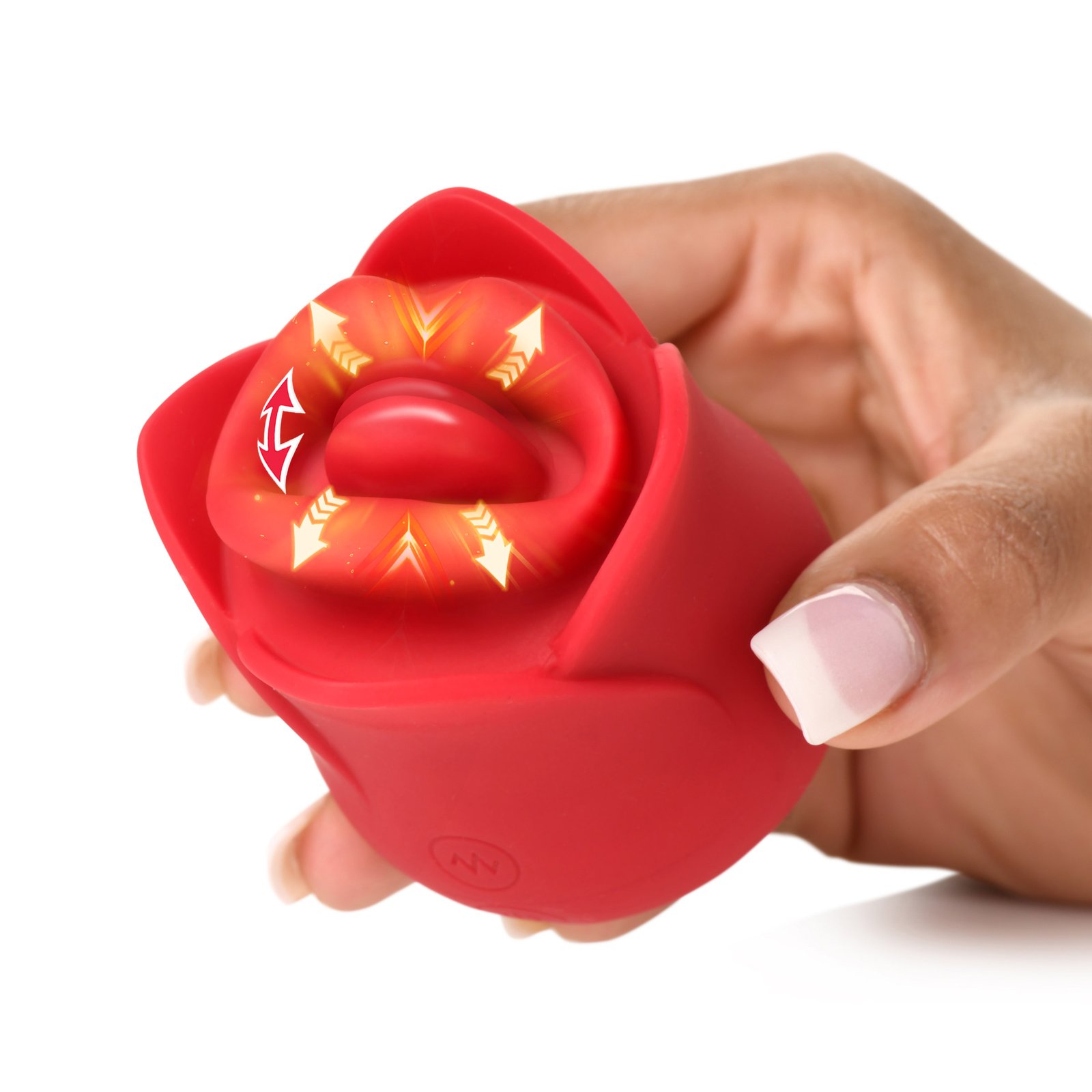 AH518_STD-MAIN_2 AH518-Red Sweet Kiss Kissing and Vibrating Clitoral Stimulator - Red