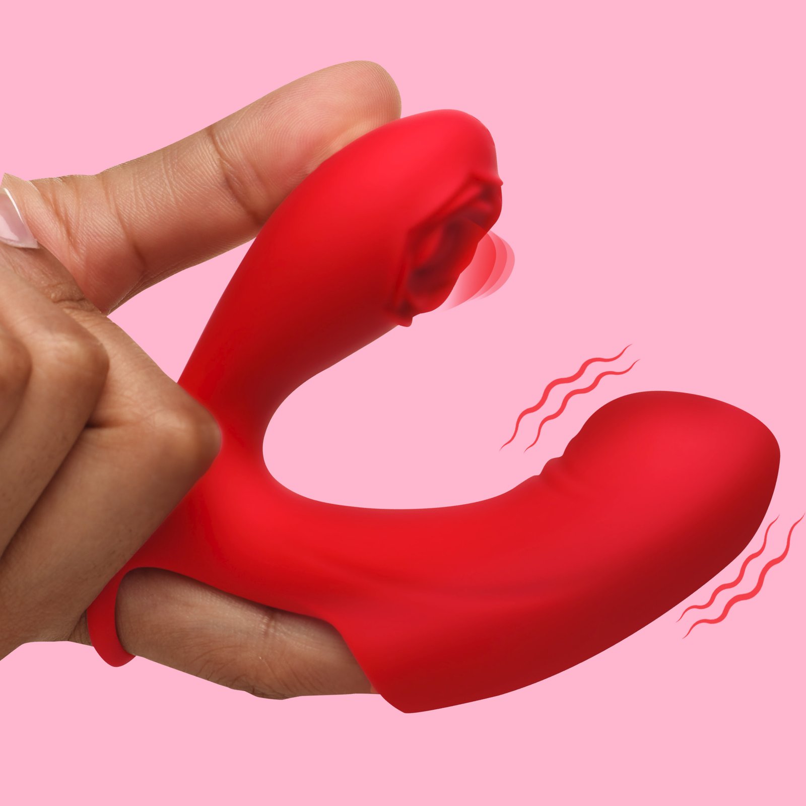AH572_STD_MAIN AH572 Rose Touch Pulsing Silicone Finger Vibrator