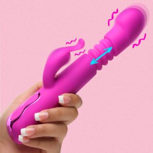 AH577 Thrusting Silicone Rabbit Vibrator
