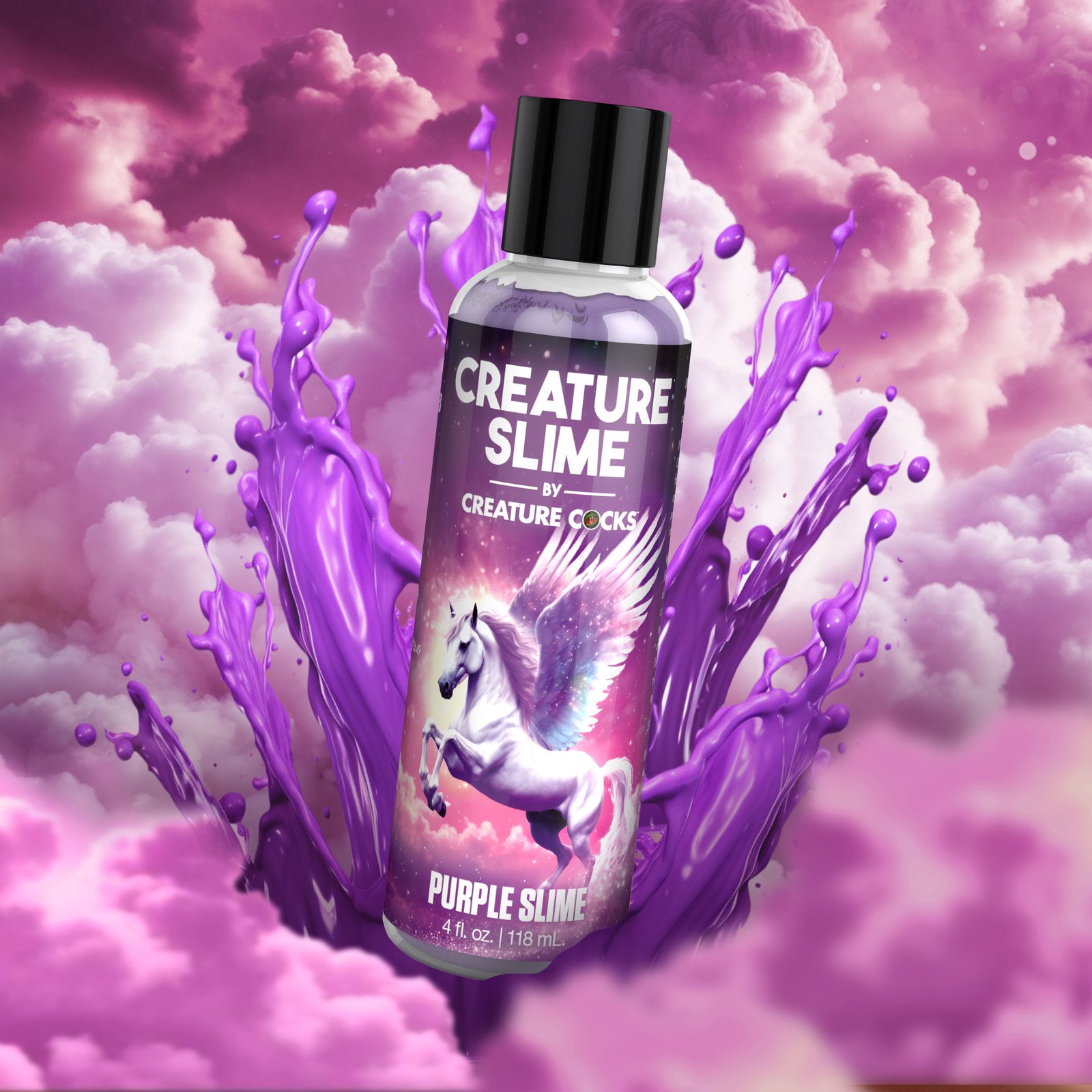 AH587-4oz_MAIN AH587-4oz Purple Creature Slime Water-Based Lubricant - 4oz