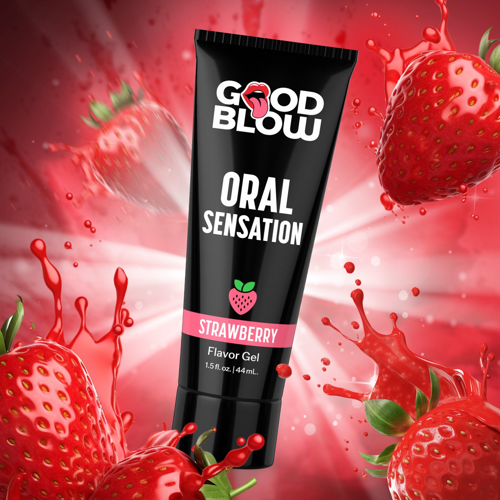 AH590_STRAWBERRY_STD-MAIN AH590-Straw Oral Sensation Gel - Strawberry