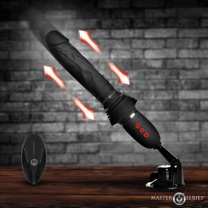 AH606 Ultimate Power Pounder Vibrating & Thrusting Silicone Dildo w/ Remote