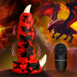 AH637 Red Talon Vibrating Silicone Dildo
