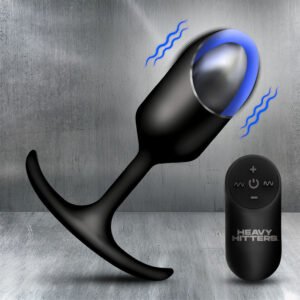 AH640-Large Vibrating Large Weighted Silicone Anal Plug