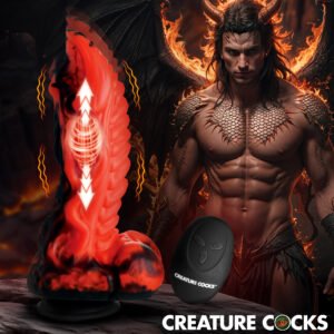 AH666 Dragon Thrust Thrusting & Vibrating Silicone Dildo