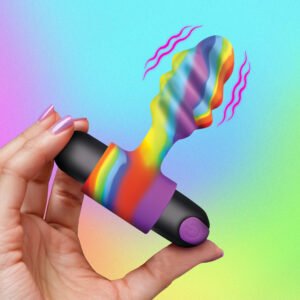AH708 Vibrating Rainbow Butt Plug