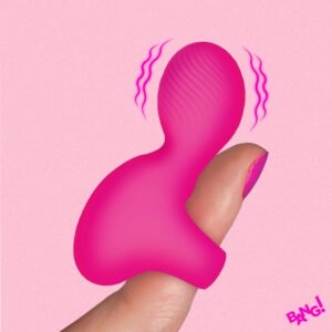 AH711-Pink Silicone Finger Vibrator - Pink