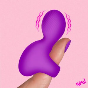 AH711-Purple Silicone Finger Vibrator - Purple