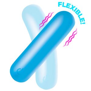 AH717-Blue Flexible Silicone Bullet - Blue