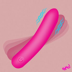 AH718-Pink Tapered Flexible Silicone Bullet - Pink