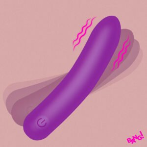 AH718-Purple Tapered Flexible Silicone Bullet - Purple