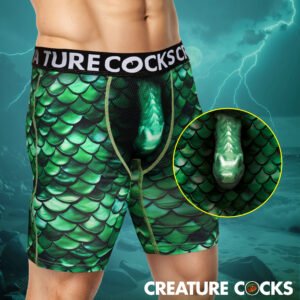 AH730-L Creature Wear Cockness Monster Lake Creature Boxer Shorts - Large