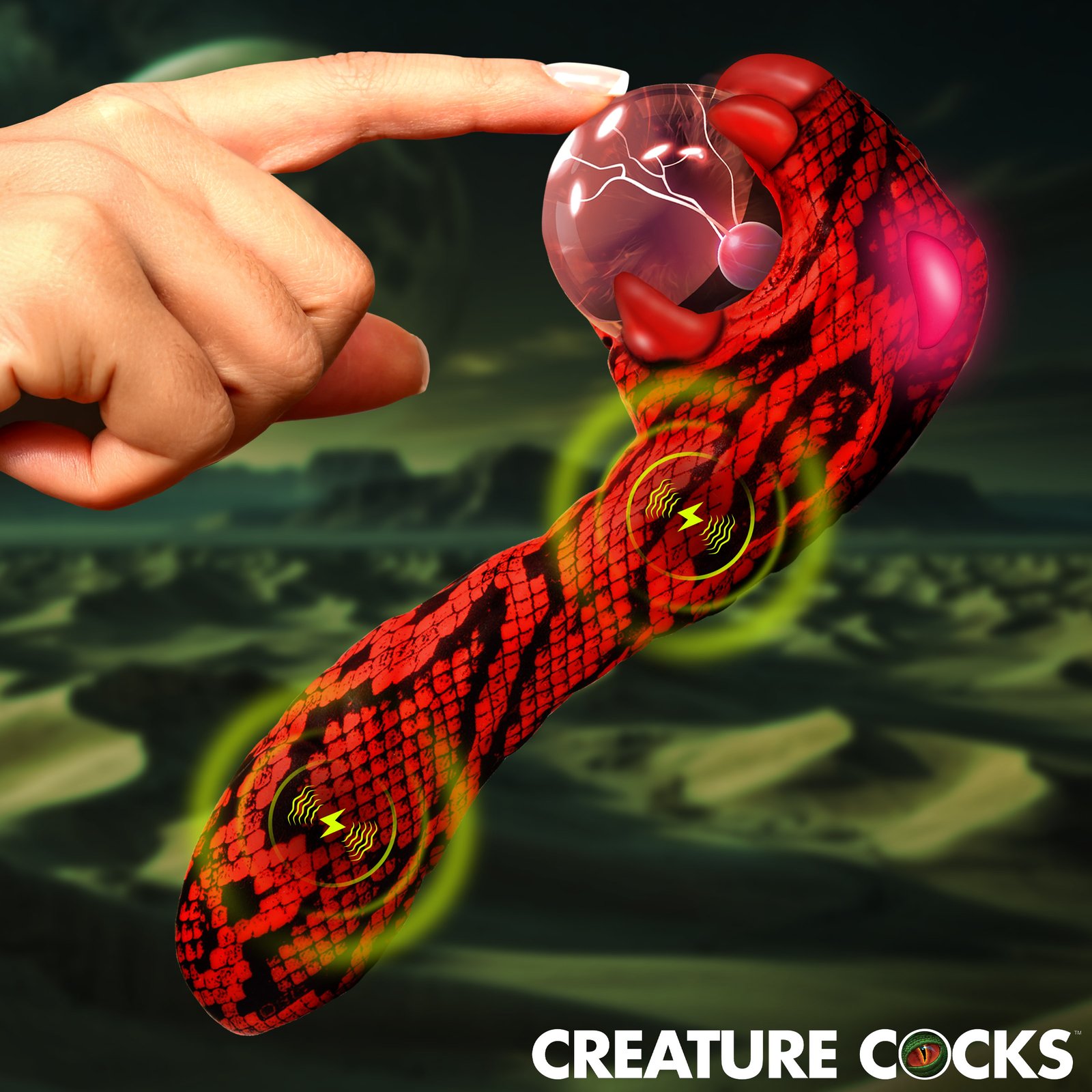 AH734_STD_MAIN AH734 Cobra Silicone Plasma Vibrator